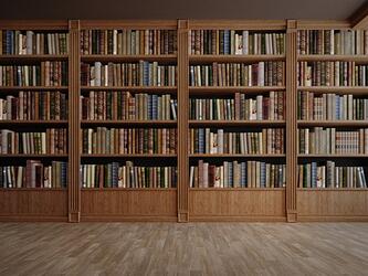 Books on shelves